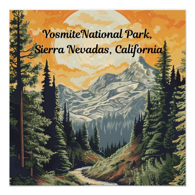 Pôster Parque Nacional Yosmite (Frente)