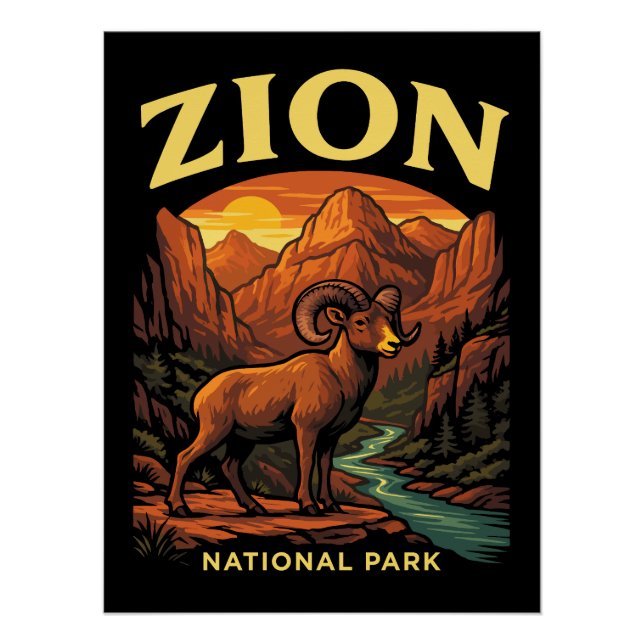 Pôster Parque Nacional Zion (Frente)