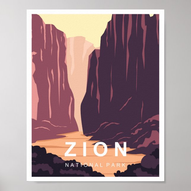 Poster Parque Nacional Zion Utah (Frente)