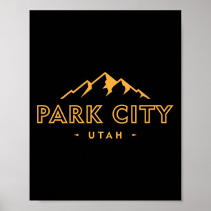 Poster Parque Retro Cidade Utah Homens Mulheres Lembrança