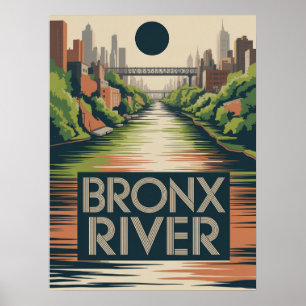 Poster Parque Ribeirinho do Rio Bronx Cena de Natureza Ur