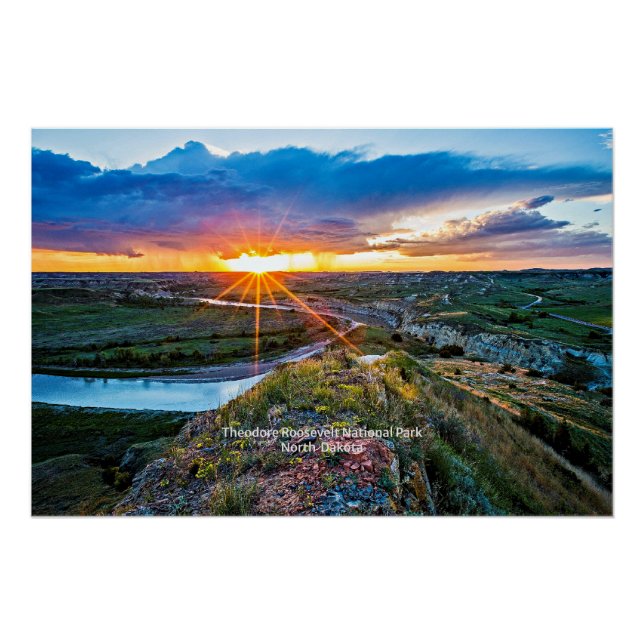 Pôster Parque Theodore Roosevelt, da Dakota do Norte (Frente)