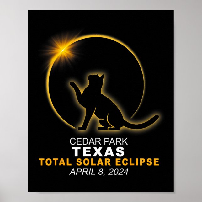 Poster Parque Total Eclipse Solar Abr 8 2024 (Frente)