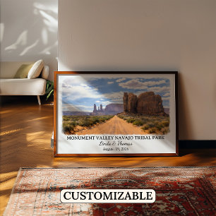 Poster Parque Tribal Navajo do Vale do Monumento Arizona