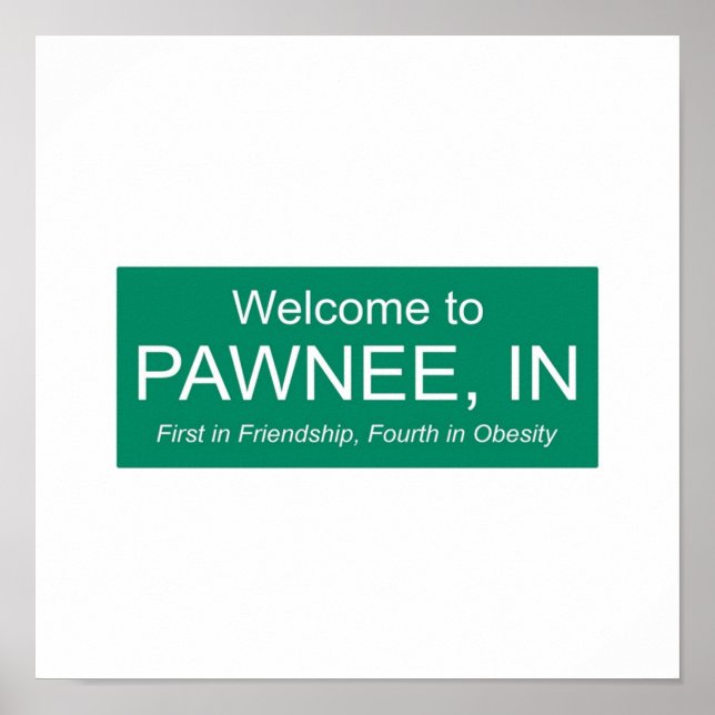 Poster parques e reinos bem-vindos ao pawnee (Frente)