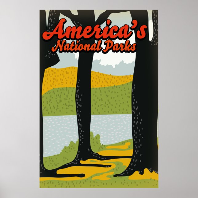 Poster Parques Nacionais da América (Frente)