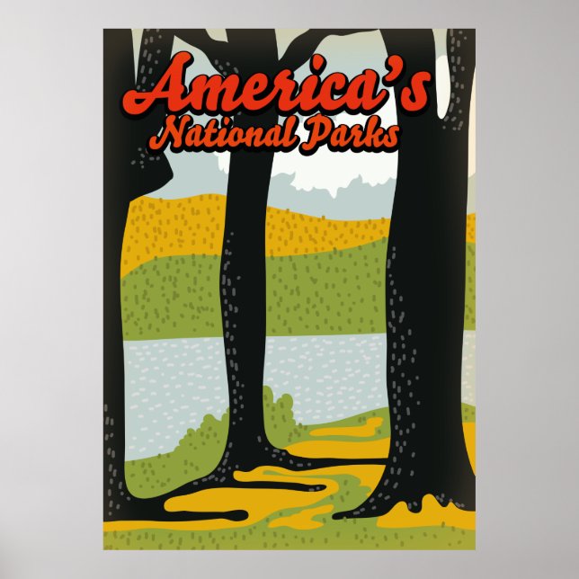 Poster Parques Nacionais da América (Frente)
