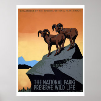Poster Parques nacionais WPA viagem