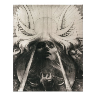 Pôster Parsifal de Jean Delville, 1890. Mística Esotérica