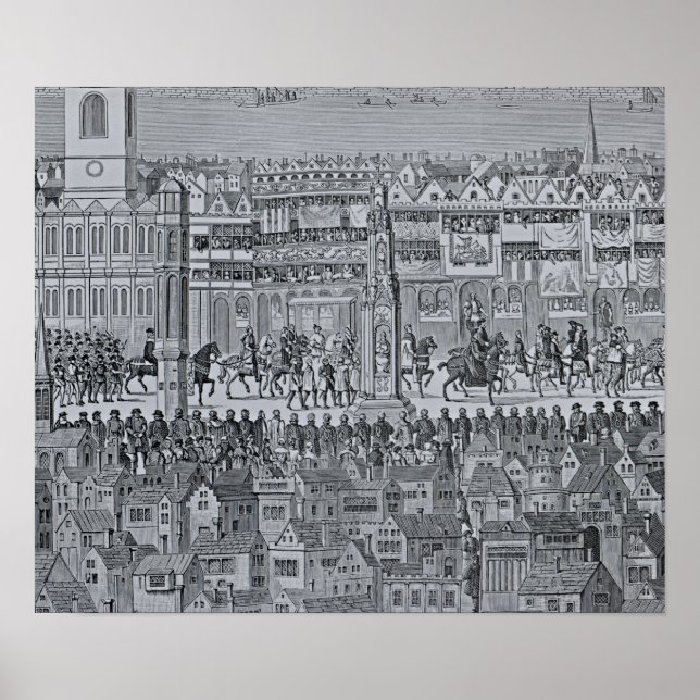 Pôster Parte da Procissão de Coronação de Edward VI (Frente)