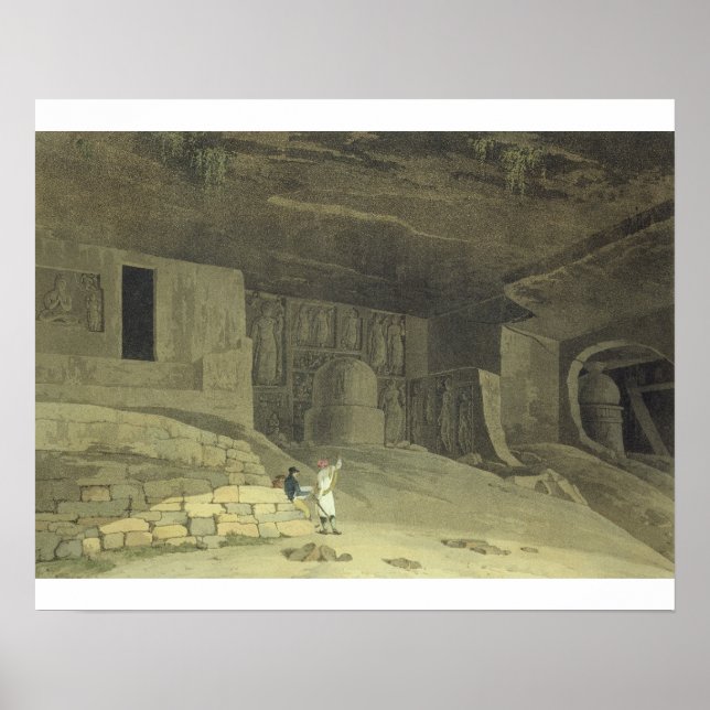 Poster Parte das Cavernas Kanaree, Salsette, placa 62 de (Frente)