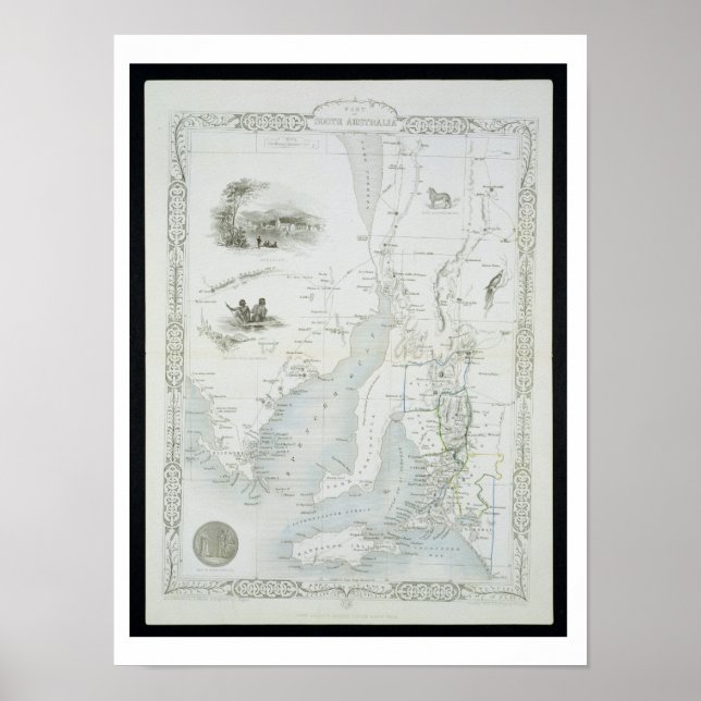 Poster Parte do Sul da Austrália, de uma Série de Mães Mu (Frente)