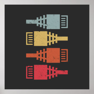 Poster Parte LAN do Engenheiro de rede do Geek técnico