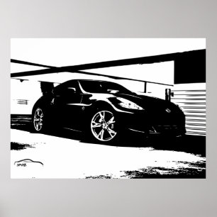 Poster Parte superior do telhado de Nissan 370Z