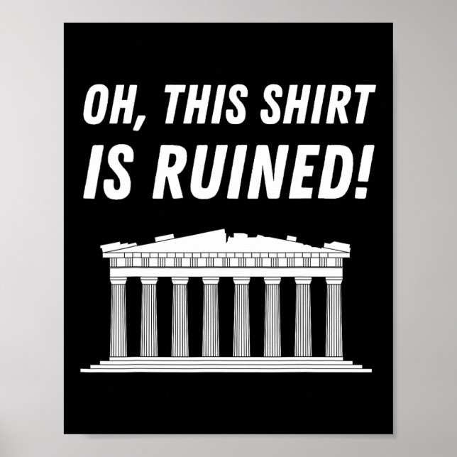 Poster Partenon Grécia E Acrópole De Atenas (Frente)