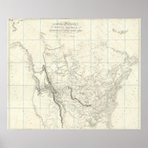 Pôster Partes interiores de America do Norte