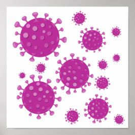 Poster Partícula Viral Roxa