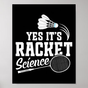 Poster Partida de Badminton Peteca Sim É Jogador de Badmi