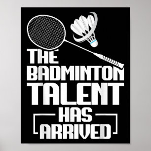 Poster Partida de Badminton Talento Shuttle Jogador de Ba