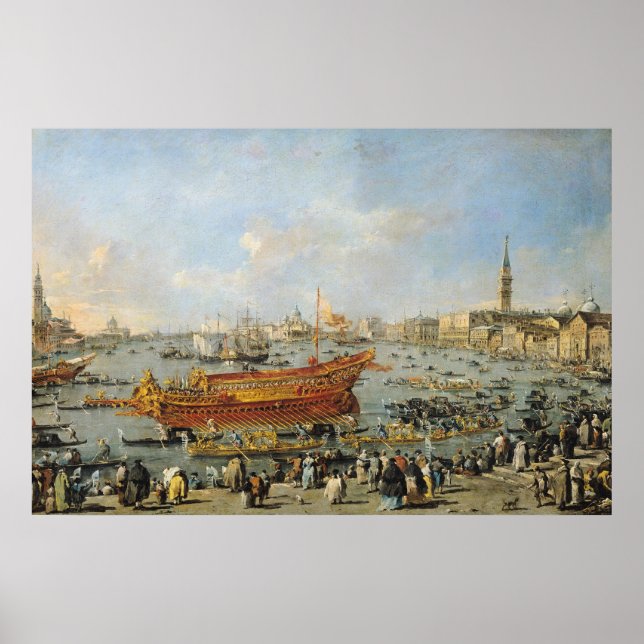 Pôster Partida do "Bucentaur" para o Lido (Frente)