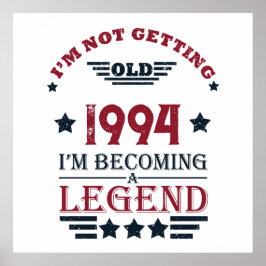 Poster Partido aniversário de 30 anos personalizado de tr