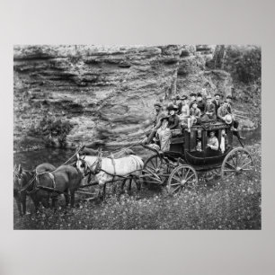 Pôster PARTIDO C. 1889 do TREINADOR de TALLYHO