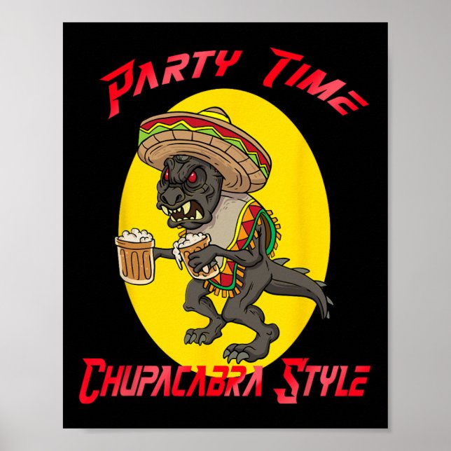 Poster Partido Chupacabra Cinco De Mayo (Frente)
