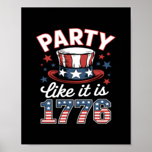Poster Partido como se fosse 1776 4 de julho Independênci