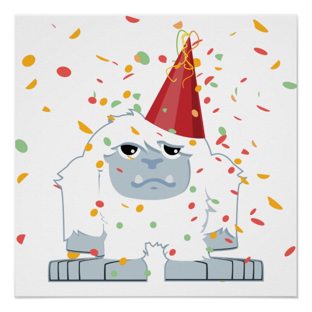 Pôster Partido Confetti Yeti (Frente)