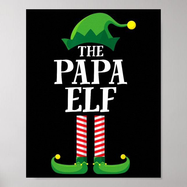 Poster Partido de Natal do Grupo Familiar Papá Elf Matchi (Frente)