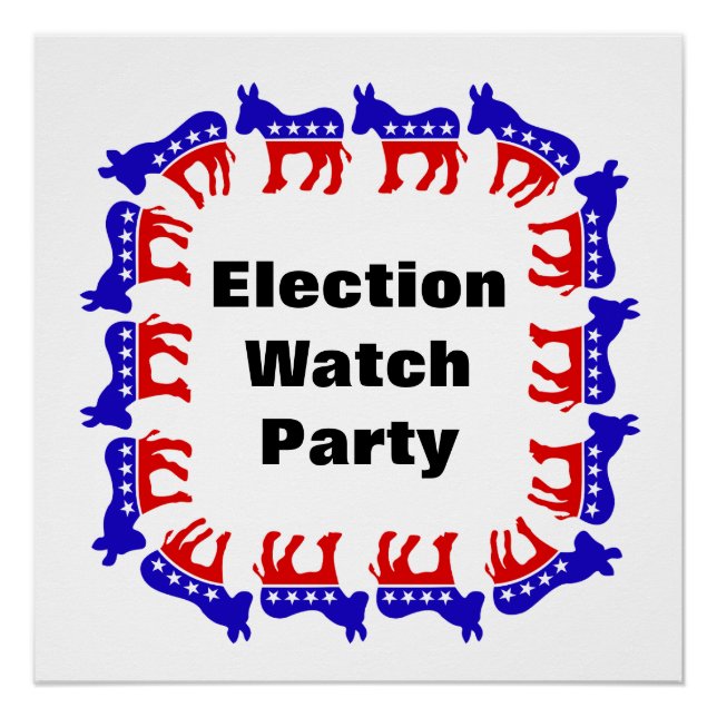 Pôster Partido Democrata do Observatório Eleitoral (Frente)