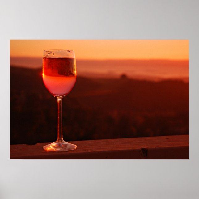 Poster Partido do Provando de Vinho Sunset (Frente)
