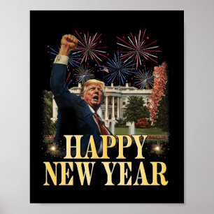 Poster Partido feliz ano novo 2025 Trump 2024 Tome a Amér