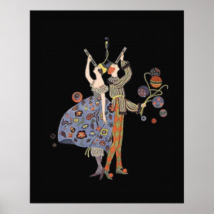 Pôster Partido Fundraising do partido WW1 do art deco