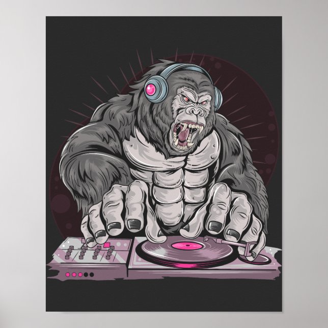 Poster Partido Gorilla House DJ (Frente)