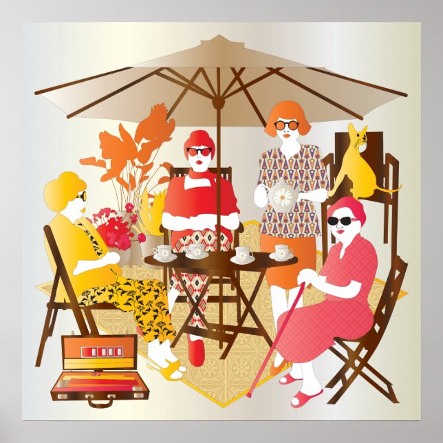 Pôster Partido Mah Jongg Tea (Frente)