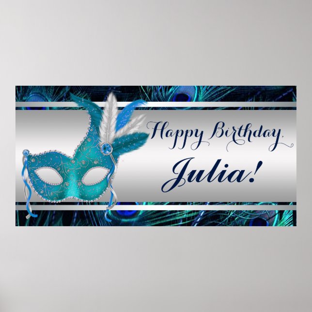 Poster Partido Mascarada de Peacock (Frente)