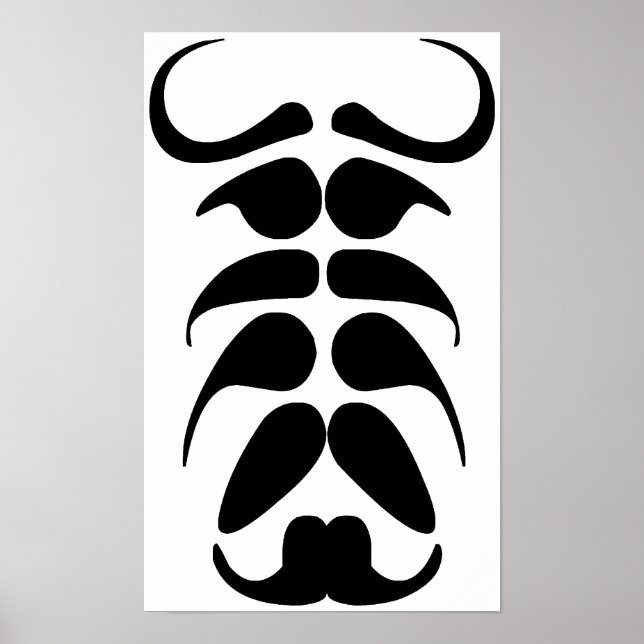 Poster Partido Mustache (Frente)