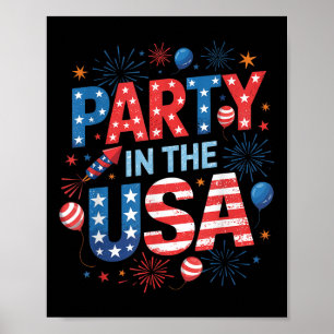 Poster Partido Nos Eua 4 De Julho Independência Americana
