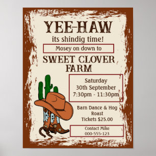 Poster Partido Ocidental Russo Selvagem do Cowboy Ocident