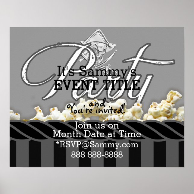 Poster Partido Pirata Personalizado (Frente)