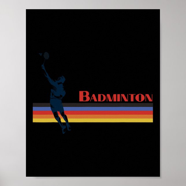 Poster Partido Retro Badminton 70 E 80 (Frente)
