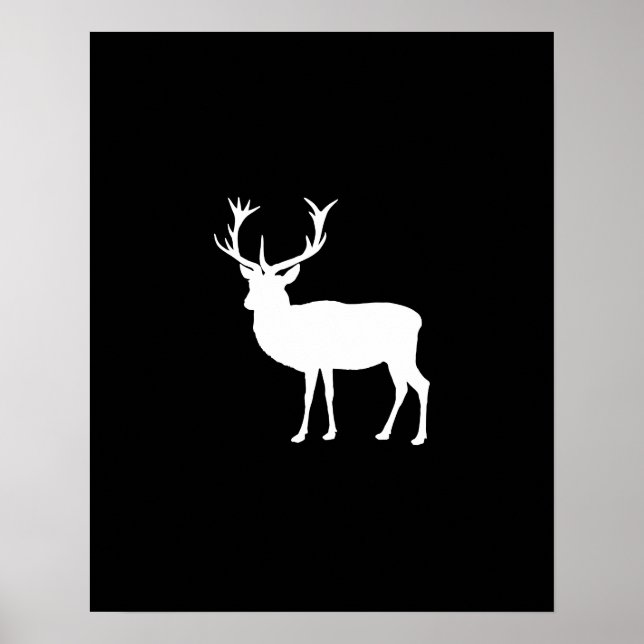 Poster Partido Solteiro do Black and White Stag (Frente)