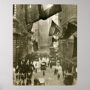 Poster Partido Wall Street, fim do WW1, 1918