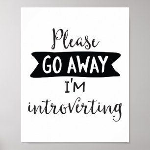 Poster Parto por favor, eu Introverting