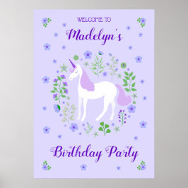 Poster Parto Roxo do Unicorn Faux Purple Glitday