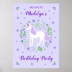 Poster Parto Roxo do Unicorn Faux Purple Glitday