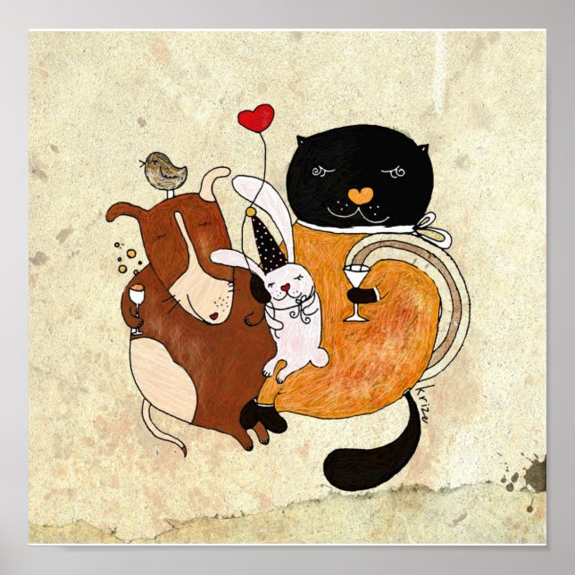 Pôster Party Print by Krize (Frente)