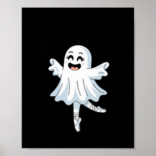 Poster Pas De Boo-rée Funny Balé Fantasma Dança Halloween
