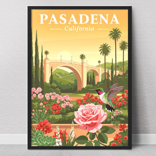 Poster Pasadena Califórnia Vintage